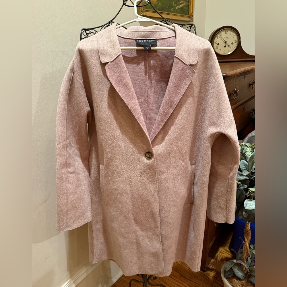 Bernardo Blush Pink Long Coat